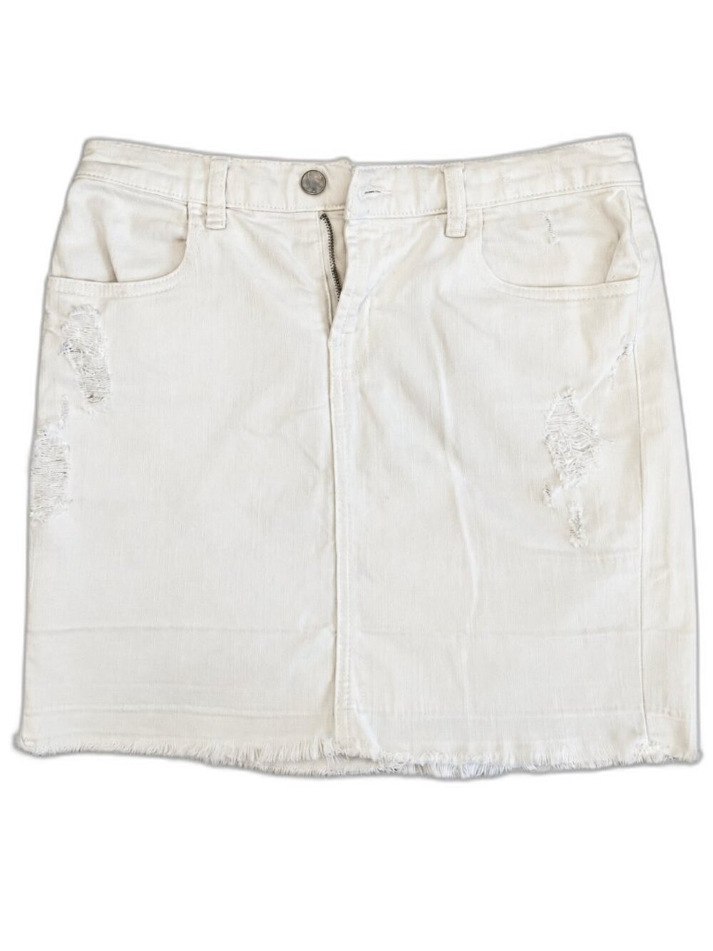 Crisp White J Brand White Denim Mini Skirt